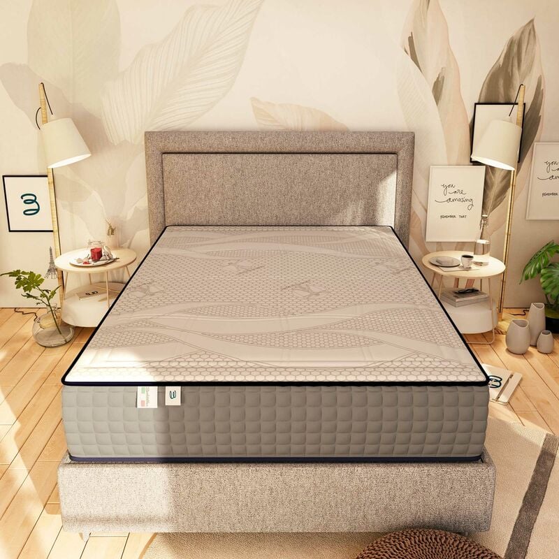 Matelas à Ressorts Ensachés et Mousse a Memoire de Forme hauteur 29 Cm Luxury 80x190 cm - Baldiflex