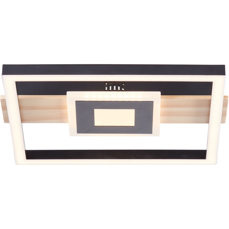 Brilliant - Bre-light Baldo Led Deckenleuchte 30x28cm Schwarz/holz Metall/holz/kunststoff 24 W Led Integriert (2600lm, 3000k)