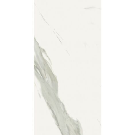 Baldocer – Carrelage effet marbre blanc poli 60x120 cm – Finition brillante pour sols et murs – Élégance et luminosité assurées