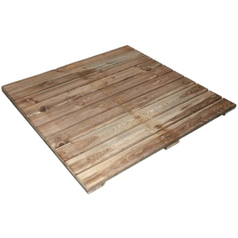 Baldosa de madera 100x100x3,8 cm
