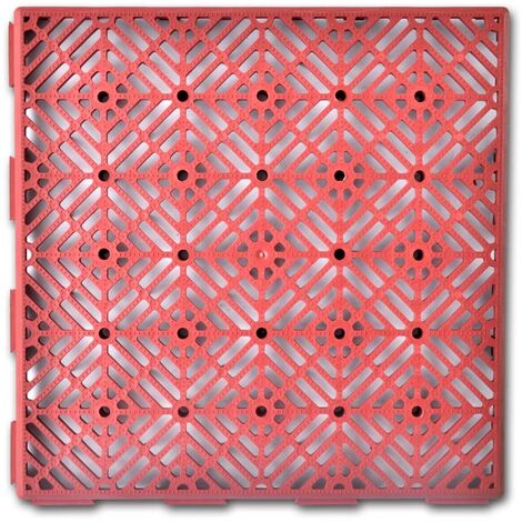 Baldosa de plástico para el jardín, 24 unidades vidaXL - Rojo