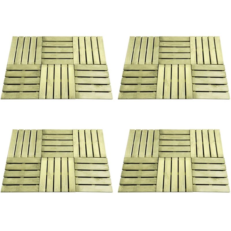 

Baldosa de porche 24 unidades madera verde 50x50 cm