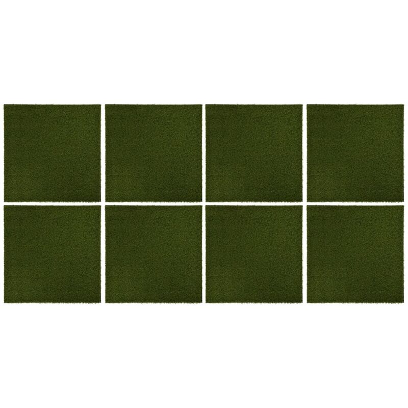 

Baldosas de césped artificial 8 unidades caucho 50x50x2,5 cm