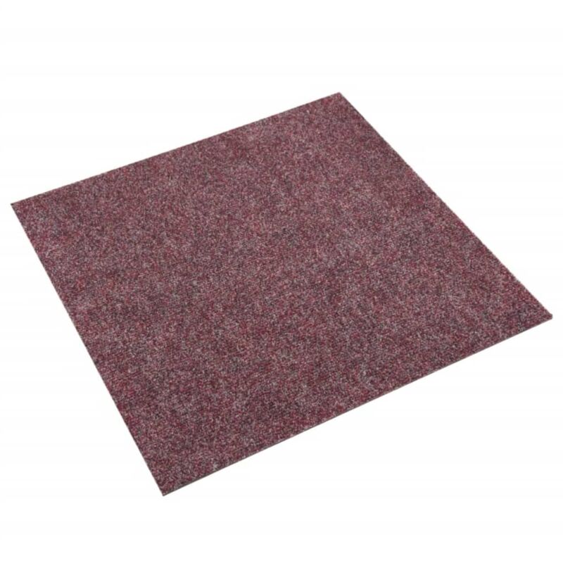

vidaXL Baldosas de moqueta de suelo 20 unidades 5 m² rojo oscuro - Rojo