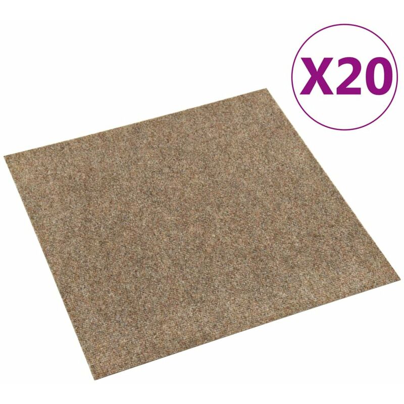 

Baldosas de moqueta de suelo 20 unidades 5 m2 beige