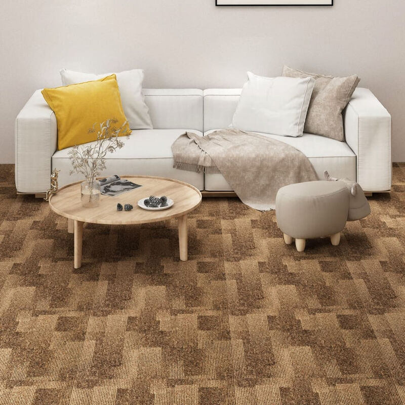 

Baldosas de moqueta de suelo 20 unidades 5 m² marron