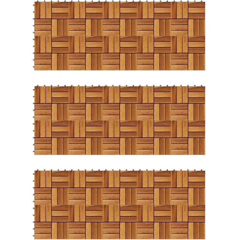 

Baldosas de porche 30x30 cm acacia 30 piezas