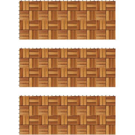 Baldosas de porche 30x30 cm acacia 30 piezas