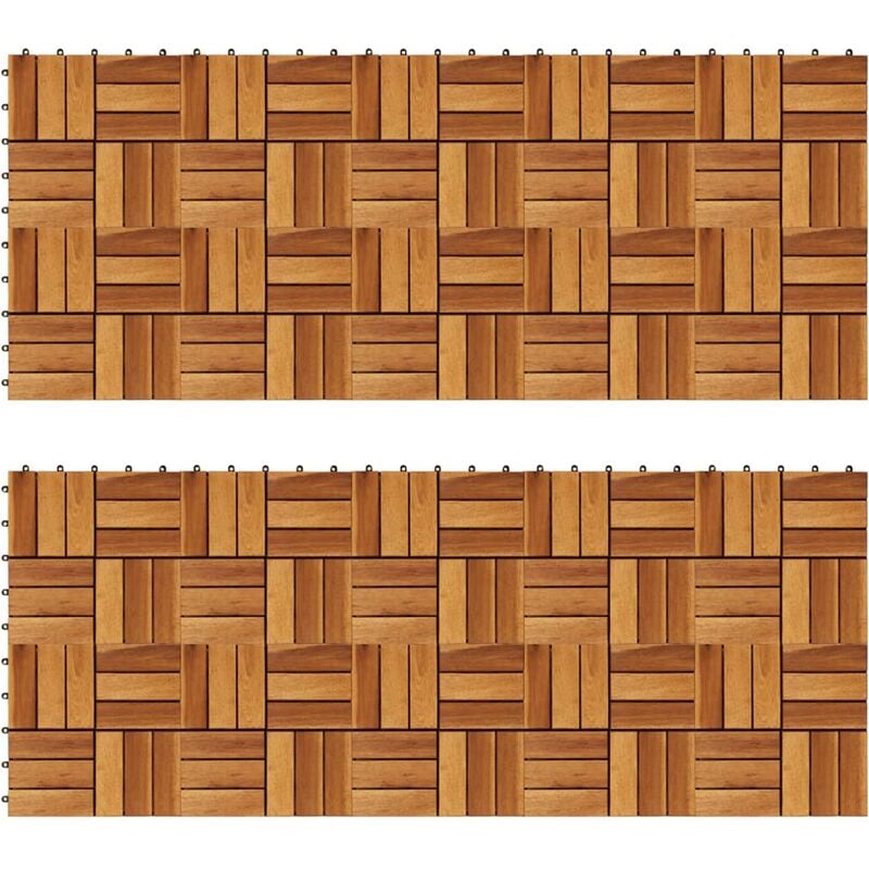 

Baldosas de porche acacia 20 piezas 30x30 cm