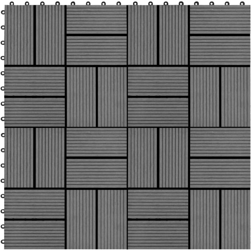

Baldosas de porche de WPC 30x30 cm 2 m² gris 22 unidades