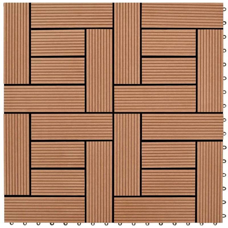 

Baldosas de porche de WPC 30x30 cm 2 m2 marron 22 unidades
