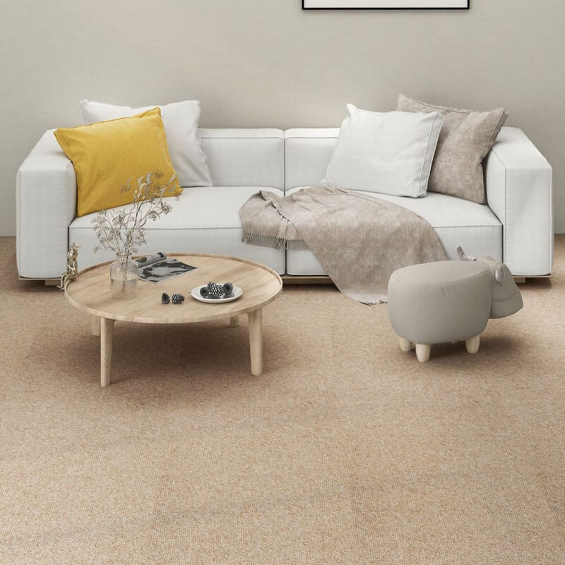 

Baldosas de suelo de moqueta 16 uds 4 m2 25x100 cm beige claro