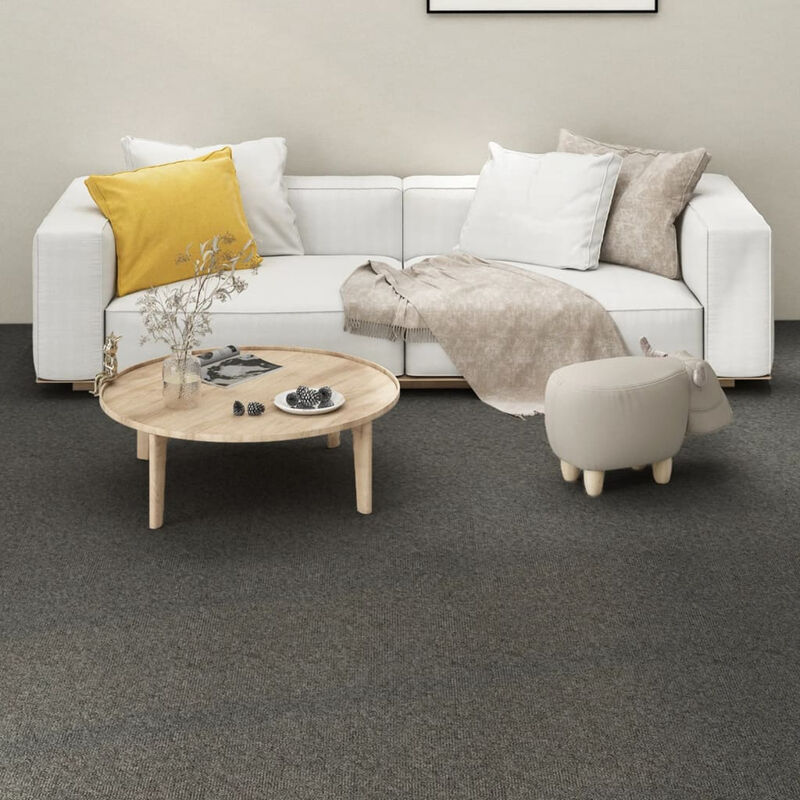 

Baldosas de suelo de moqueta 16 uds 4 m2 25x100 cm gris