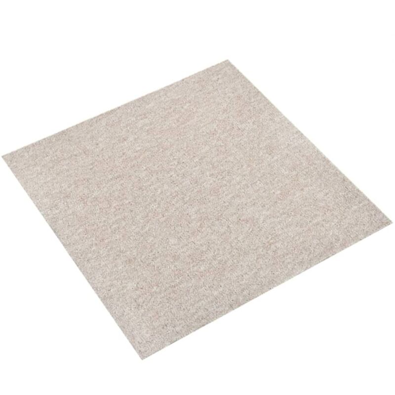 

vidaXL Baldosas de suelo de moqueta 20 uds 5 m² 50x50 cm beige claro - Beige