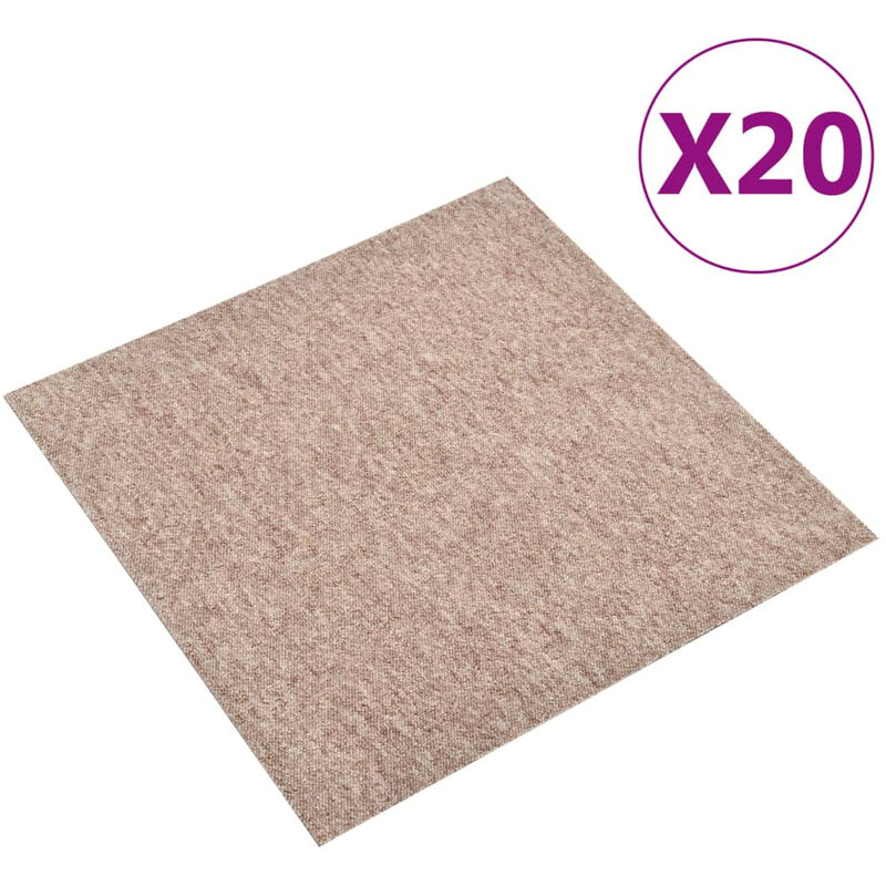 

Happyshopping - Baldosas de suelo de moqueta 20 uds 5 m² 50x50 cm beige