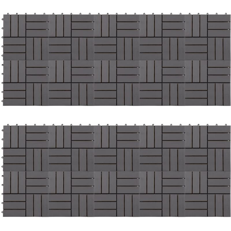

Baldosas de terraza 20 uds madera acacia gris deslavado 30x30cm