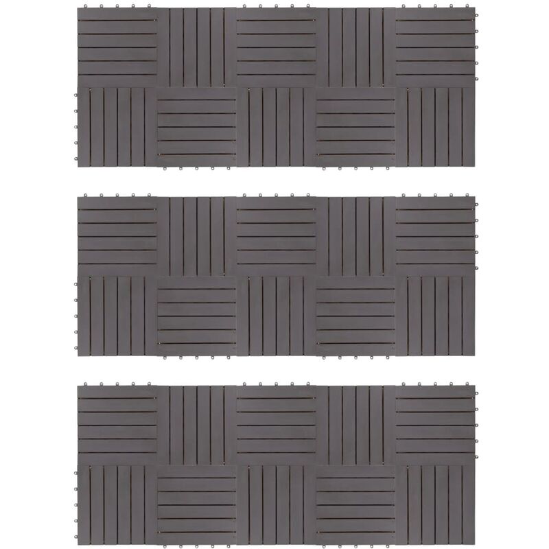 

Baldosas de terraza 30 uds madera acacia gris deslavado 30x30cm - Gris