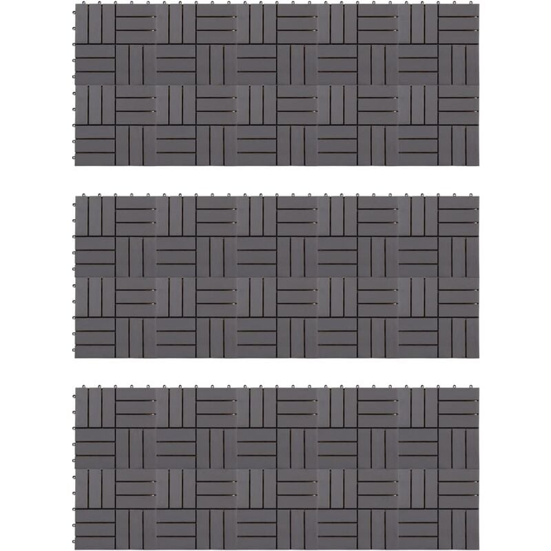 

Baldosas de terraza 30 uds madera acacia gris deslavado 30x30cm - Gris