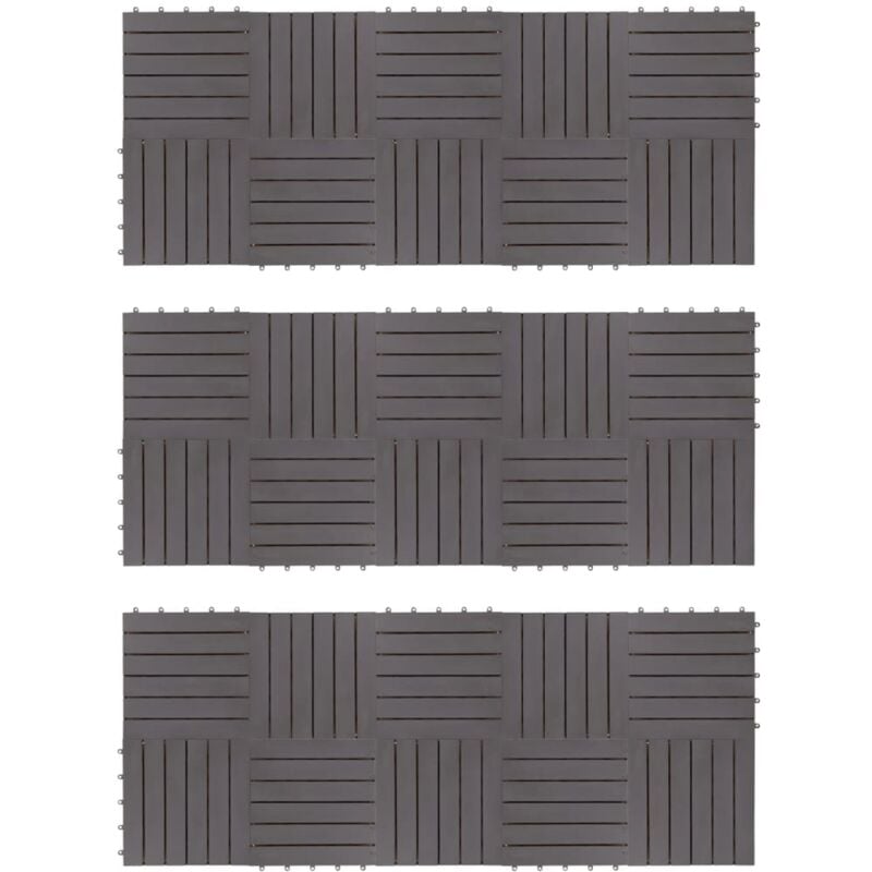 

Baldosas de terraza 30 uds madera acacia gris deslavado 30x30cm - Gris - Vidaxl