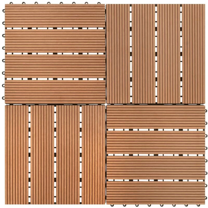 

Baldosas de WPC 30x30 cm 11 unidades 1 m2 marron