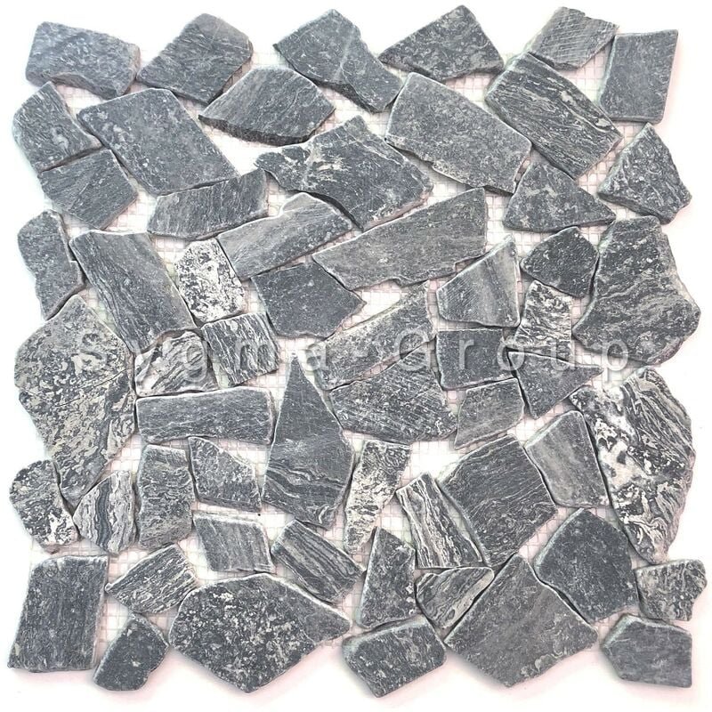 

Baldosas mosaico de mármol para el suelo y la pared de la ducha Oria Gris
