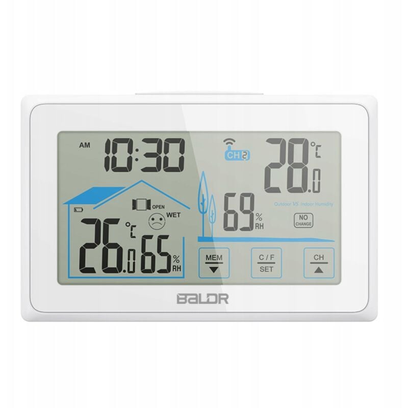 BALDR B0340 Station météo avec indicateur de confort et panneau tactile