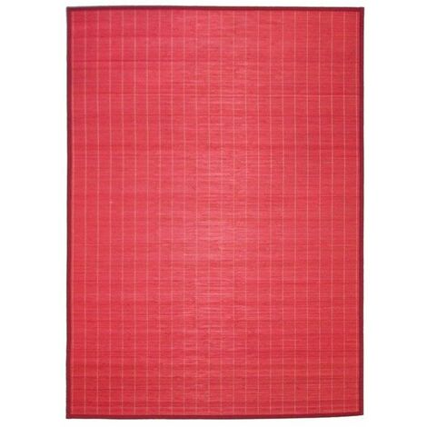 tapis bambou rouge a prix mini