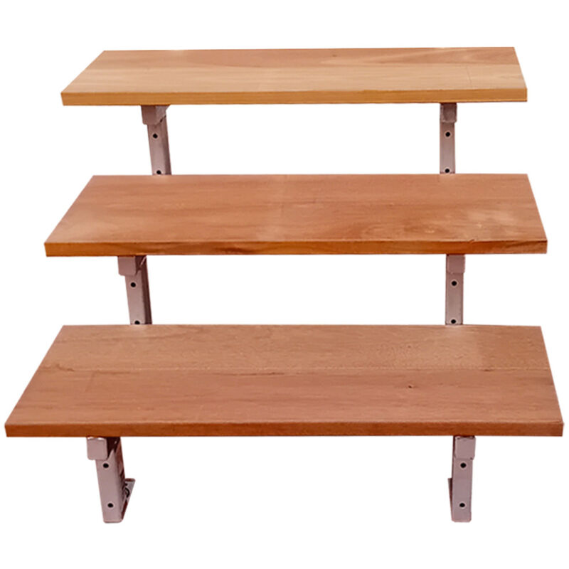 Vinuovo Bali Gartentreppe Stahl H54cm - 3 Bankirai Hartholz Stufen B100cm