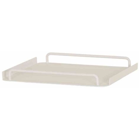 Bali Tablett 50x50 matt weiß Gestell Aluminium, mit Griffen