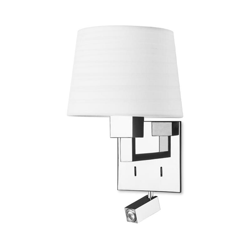 Aplique bali E27 60 cromo 644 with reader led 2.2 blanco cálido - 3000K cromo 1