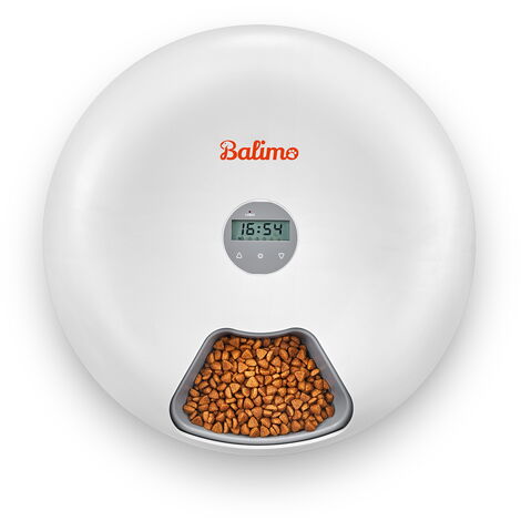 Balimo Distributeur De Croquettes Ronde Pour Chats Et Chiens Distributeur Automatique De Nourriture Seche Et Humide