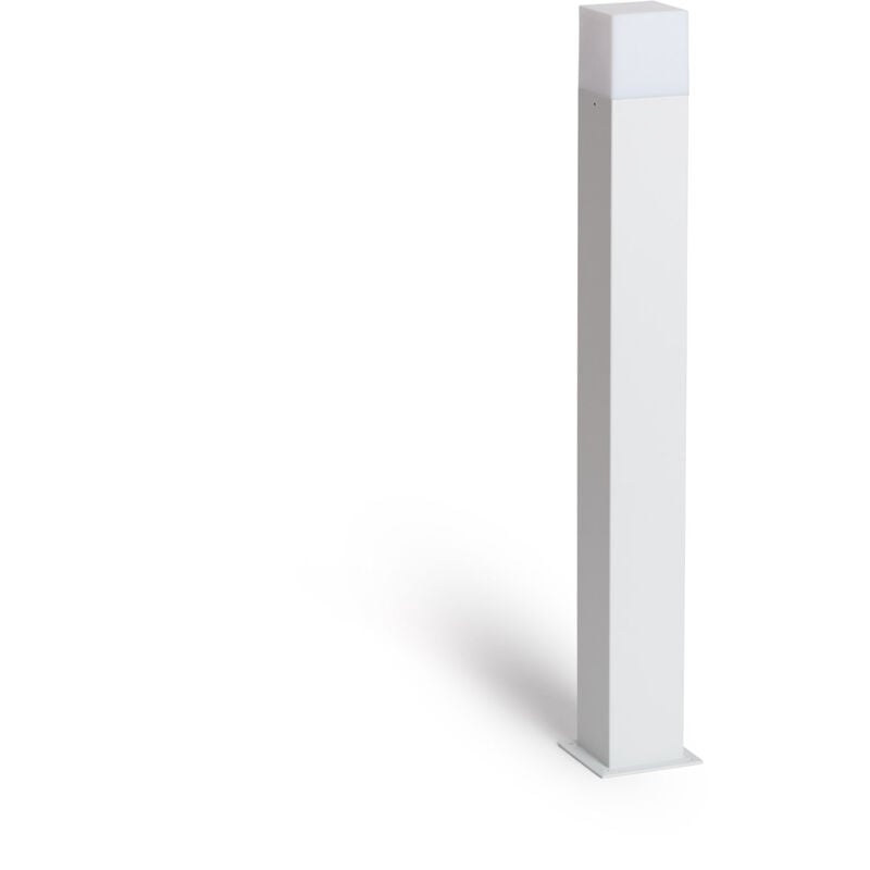 Ledkia - Balise Extérieure en Saillie sur Pied 74cm Augusta Blanche Blanc