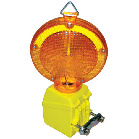 Balise clignotante de chantier TALIAPLAST Flash LED solaire ou batterie Ø180/160 mm jaune