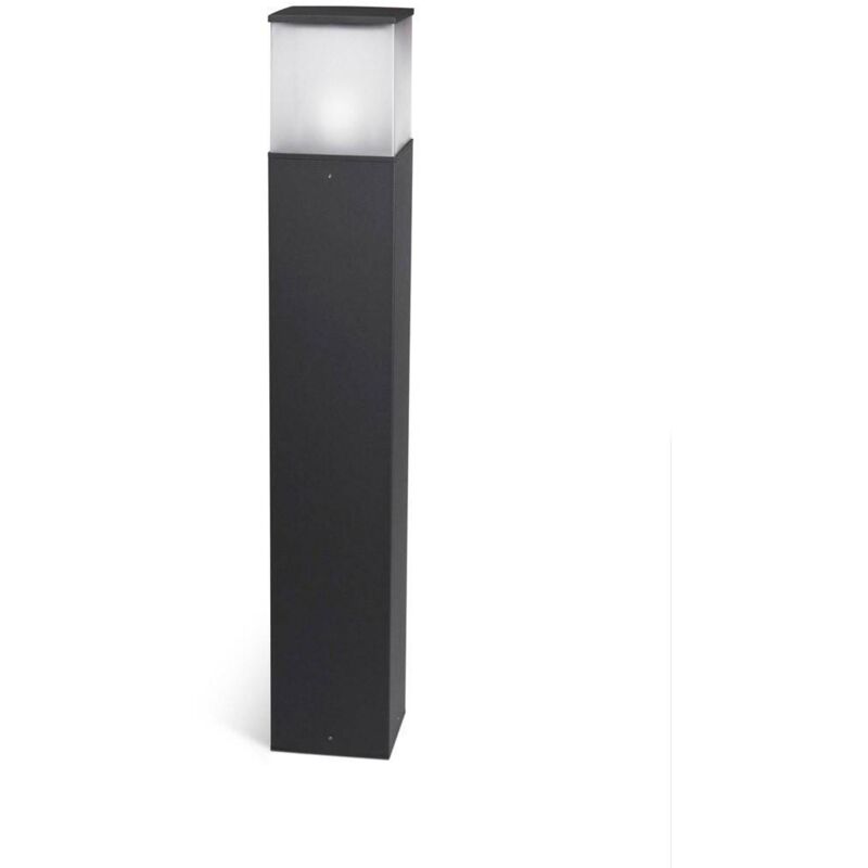 Ledkia - Leds-C4 Cubik E27 - Borne haute d'extérieur à 1 ampoule, gris urbain clair IP54, E27