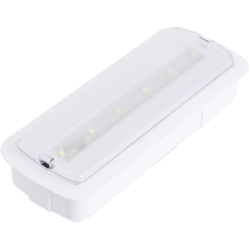 Balise de Secours led Encastrable/En saillie 200lm Éclairage Permanent/Non Permanent coupe 246x84 mm 3 w