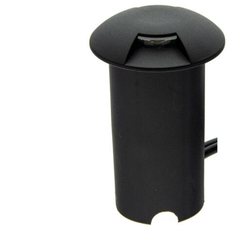 Balise encastrable au sol LED 0,75W 12V DC - Blanc Chaud - Noir