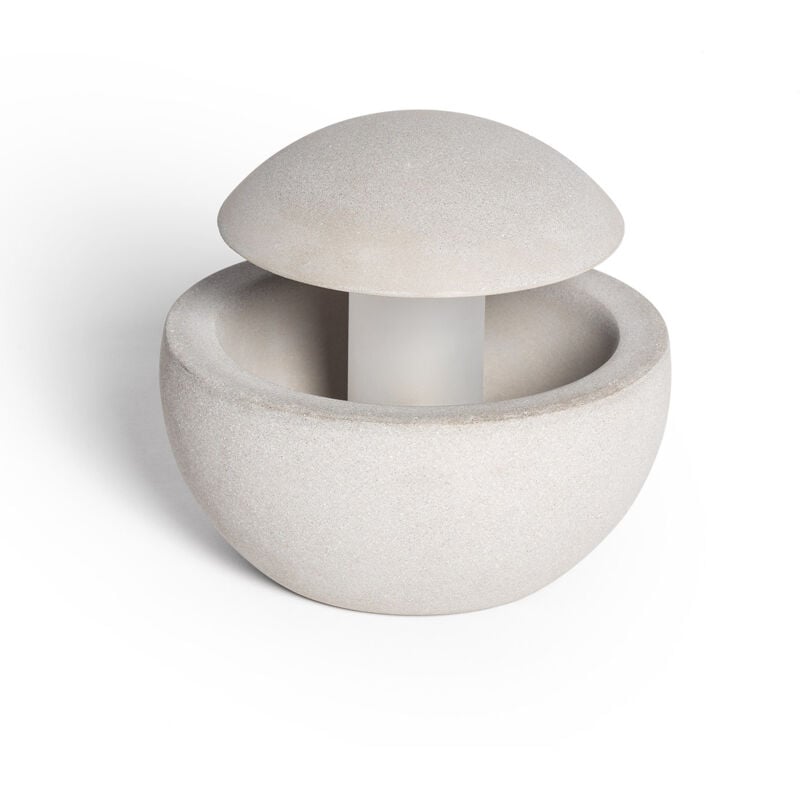 Ledkia - Balise Extérieure Ciment Ovinta Gris Pierre