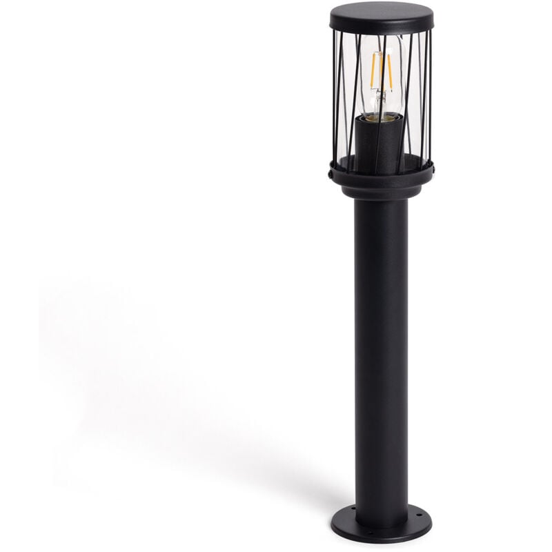 Balise Extérieure en Saillie sur Pied 50 cm Aluminium Hovd Noir