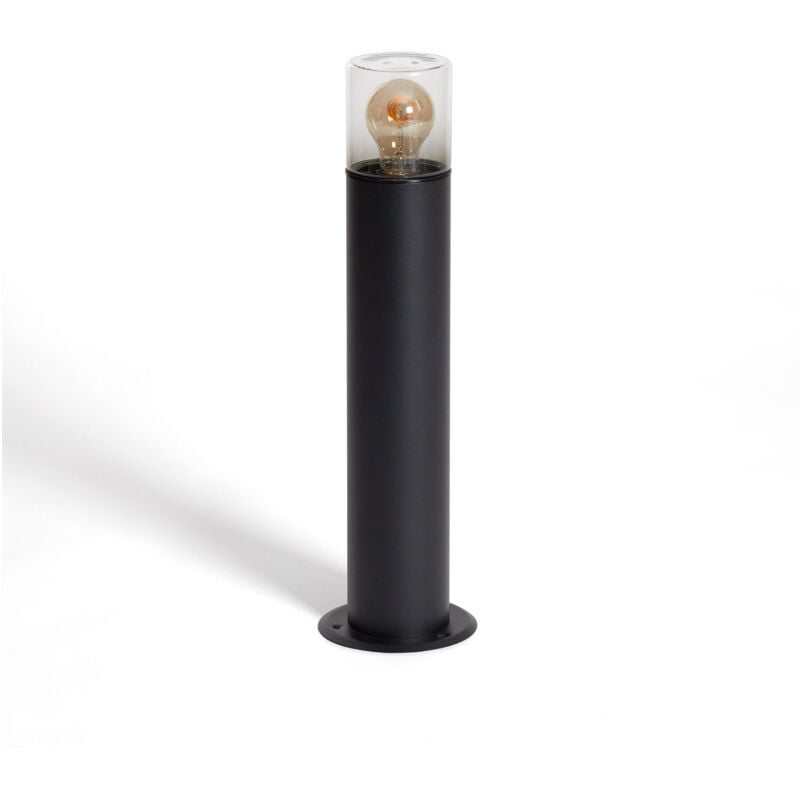 Balise Extérieure en Saillie sur Pied 50cm Acier Inoxidable Emley Noir