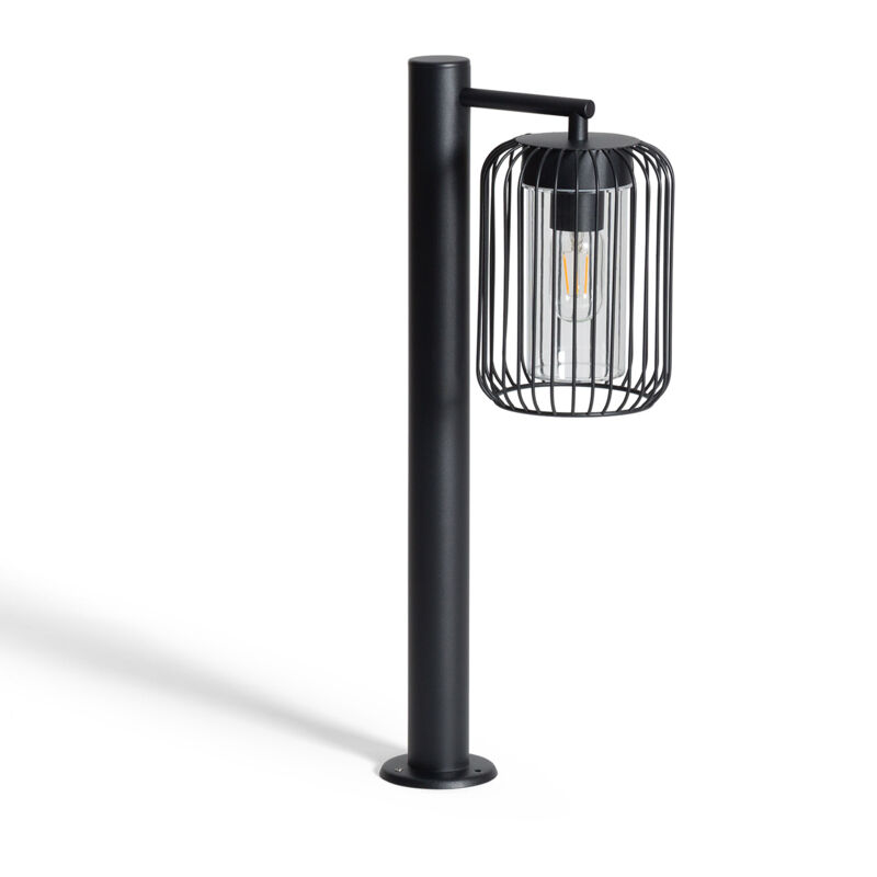 Ledkia - Balise Extérieure en Saillie sur Pied 60cm Acier Dadawa Noir