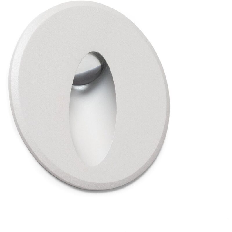 Balise Extérieure LED 3W Encastrable au Mur Ronde Oval Adam 2700K Blanc Blanc chaud