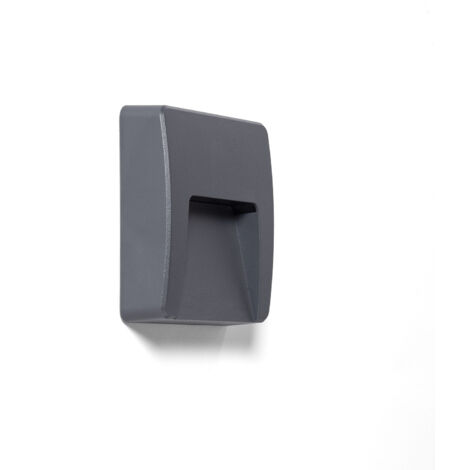 Balise Extérieure LED 3W Murale Saillie Carrée Nilsa 2700K Blanc Blanc chaud