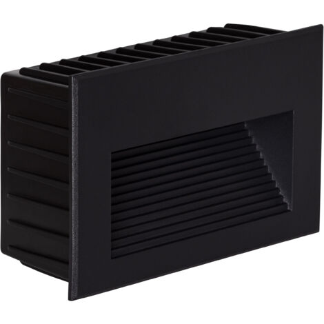 Balise Extérieure LED 5W Murale Encastrable Olite Horizon 2700K Noir Blanc chaud