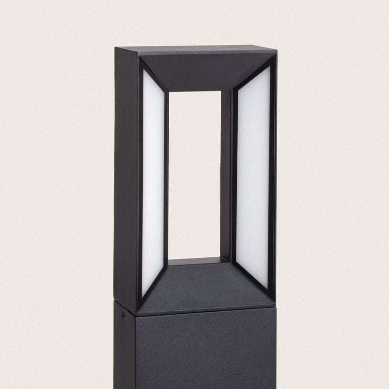 Balise Extérieure led 7W 50cm 2x6W Aluminium Trimel Noire Noir