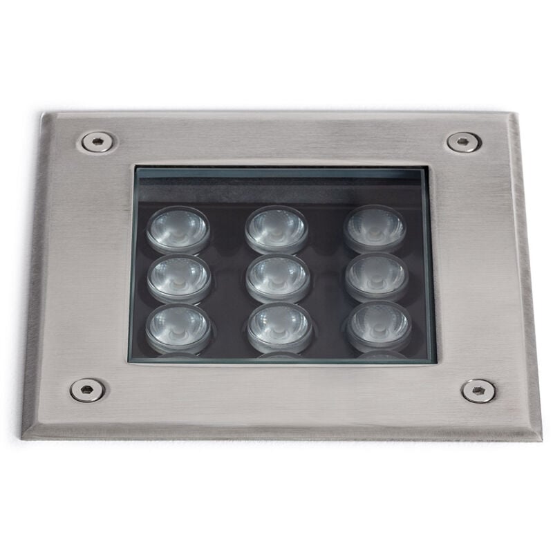 Efectoled - Balise Extérieure led Encastrable au Sol Carrée Utopia 12 w 3000K Blanc chaud