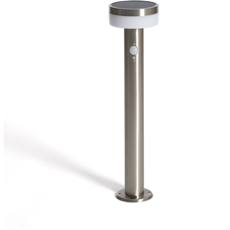 Balise Extérieure sur Pied Solaire led 50cm Aluminium Ashier Argent