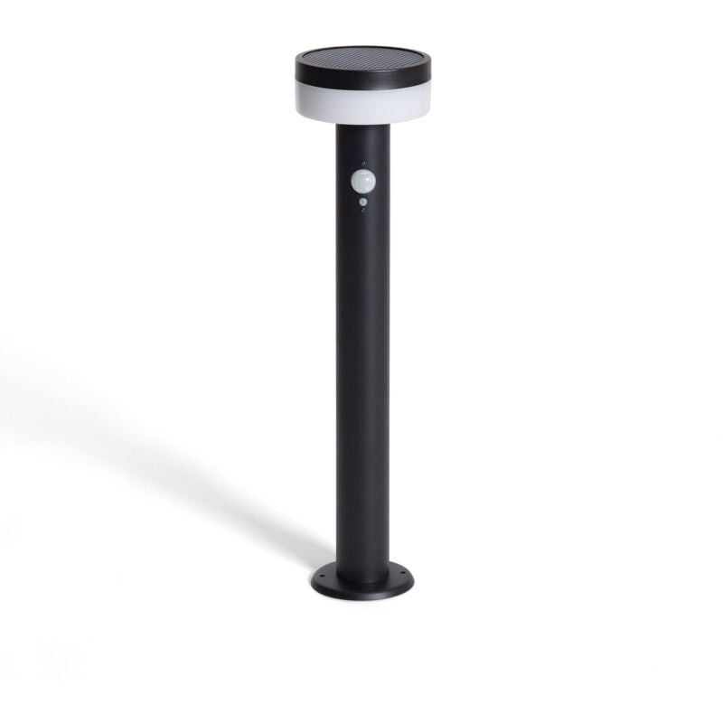 Balise Extérieure sur Pied Solaire led 50cm Aluminium Ashier Noir
