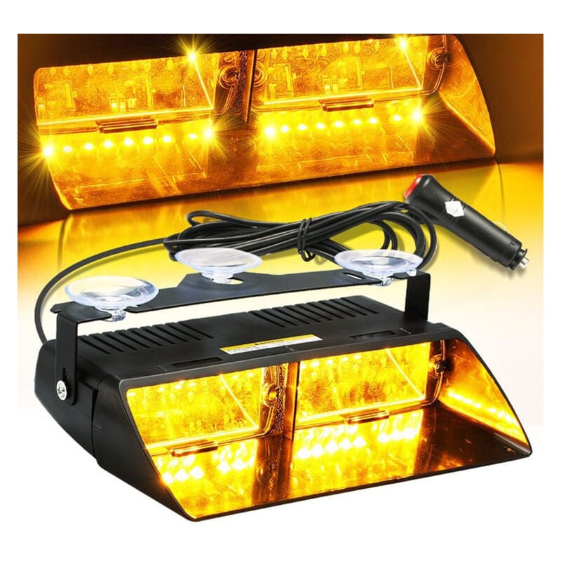 Beijiyi - Balise Feu de Détresse Multi couleur 16 led Application de Loi Lumière Avertissement Stroboscope Clignotant Lampe D'urgence avec la