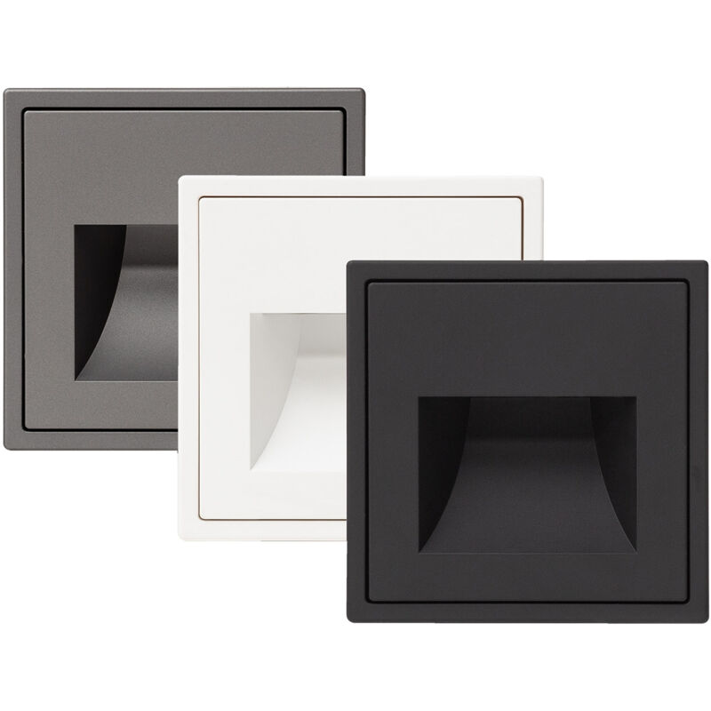 Balise LED 1W Encastrable Murale Luxe 990 pour Boîtier Universel 3000K Blanc Blanc chaud