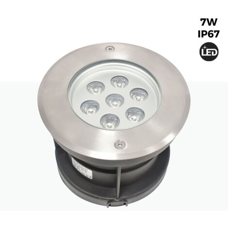 Balise LED encastrable au sol 7W - Blanc chaud - Ø15cm- IP67 - - Blanc Chaud